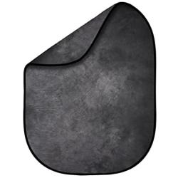Fovitec - 5x6.5 Hand-Painted Gray Pop-Up Collapsible Backdrop for Video & Photo