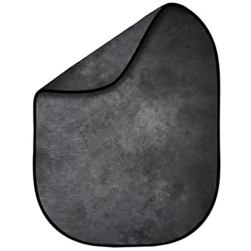 Fovitec - 5x6.5 Hand-Painted Gray Pop-Up Collapsible Backdrop for Video & Photo