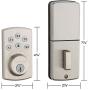 Kwikset 99070-101 Powerbolt 2 Door Lock Single Cylinder Electronic Keyless Entry Deadbolt Featuring SmartKey Security in Satin Nickel