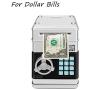 HeQiao Piggy Bank Password Safe Electronic Auto Scrolled Paper Money Banks Digital Coin Bank Money Box (Silver)