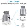 TORCHSTAR Gimbal Recessed Lighting Kit, 3 Inch Air Tight IC Rated Housing, White Trim, LED Dimmable GU10 Bulb, ETL Listed, 2700K Soft White, Adjustable Downlight, Pack of 6