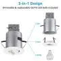 TORCHSTAR Gimbal Recessed Lighting Kit, 3 Inch Air Tight IC Rated Housing, White Trim, LED Dimmable GU10 Bulb, ETL Listed, 2700K Soft White, Adjustable Downlight, Pack of 6