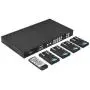 Professional 4K 4x4 HDMI Extender Matrix by OREI - HDBaseT UltraHD 4K @ 60Hz 4:2:0 Over Single CAT5e/6/7 Cable with HDR Switcher & IR Control, RS-232 - Up to 230 Ft - Loop Out - 4 Receivers Included
