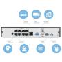 Amcrest NV2108E-HS 8CH PoE NVR 4K/6MP/5MP/4MP/3MP/1080P Network Video Recorder, 8-Channels, Supports 8 x 4K IP Cameras, HDD Not Included (Supports up to 6TB Hard Drive)