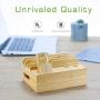Fashionable Bamboo Charging Station for Apple Watch, AirPods Series,6 in 1 Wooden Docking Station for Multiple Device.