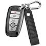 ELOHEI for Ford Key Fob Cover Case, Soft TPU Key Fob Case Protector Holder for 2017 2018 2019 Ford Fusion F150 F250 F350 F450 F550 Edge Explorer Escape Mustang Remote Keyless Entry (Black)
