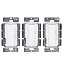 Hyperikon LED Dimmer Switch 3 Way Wall Switch/Single Pole Rocker and Slide Dimmer Light Switch, 150W LED/CFL, 700W Incandescent and Halogen Fixtures, White, UL - Wallplate Not Included, 3 Pack