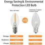 Emitting Shatterproof & Waterproof C7 Replacement LED Light Bulbs – 0.6W Equivalent to 7W, White Warm 2700K Outdoor String Lights , E12 Base Edison LED Night Light Bulbs (C7-25PACK)