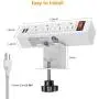 Desk Clamp Power Strip, Desktop Clamp Mount Power Outlet with 2 USB Ports, 4 AC Outlets, Mountable Desk Outlet Removable Power Plugs with 6.56ft Power Cord (4AC2USB-White)