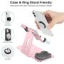 OMOTON Adjustable Apple Watch Stand, Triunity Charging Dock For iWatch, AirPod and iPhone 11/XR/XS/6/7/8 Plus/12 Pro Max, Original Apple Watch Magnetic Charging Cable Required, Rose Gold