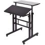 sogesfurniture Height Adjustable Stand up Desk Computer Stand Desk Home Office Desk with Standing and Seating,Black BHUS-101-BK