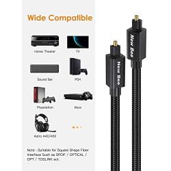 Optical Audio Cable 10ft New bee 24K Gold-Plated Nylon Braided Digital Toslink Cable for [S/PDIF] Home Theater, Sound Bar, TV, PS4, Xbox, Playstation