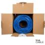 trueCABLE Cat6 Plenum (CMP), 1000ft, Blue, 23AWG 4 Pair Solid Bare Copper, 550MHz, ETL Listed, Unshielded Twisted Pair (UTP), Bulk Ethernet Cable