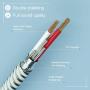 3.5mm to RCA Cable,CableCreation Angle 3.5mm Male to 2RCA Male Auxiliary Stereo Audio Y Splitter Gold-Plated for Smartphones, MP3, Tablets, Speakers,Home Theater,HDTV,1.6ft/0.5m