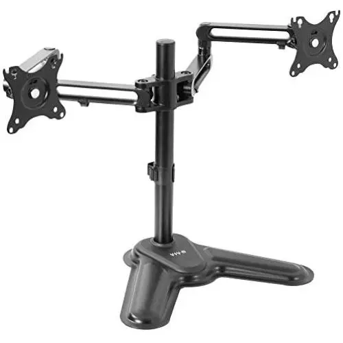 VIVO Freestanding Full Motion Aluminum Dual VESA Monitor Desk Stand with Articulating Double Center Arm Joints, Fits 17 to 32 inch Screens (STAND-V102Z) VIVO Freestanding Full Motion Aluminum Dual VESA Monitor Desk Stand with Articulating Double Center Arm Joints, Fits 17 to 32 inch Screens (STAND-V102Z)