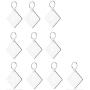 Fbaby 10pcs DIY Sublimation Double-Sided Heat Transfer Keychain Blanks Wooden Hard Board Key Rings White Blank MDF Key Chain for Heat Press (Square)