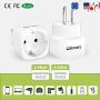 Europe to US Plug Adapter, 2 Pack LENCENT European to USA Adapter, American Outlet Plug Adapter, EU to US Adapter, Europe to USA Travel Plug Converter