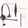 Telephone Headset with Mic Mute & Volume Control for Landline Phone, Call Center Headset with Noise Cancelling Microphone for 6941 7841 7941 7942 7945 7960 7961 7962 7965 8845 8945