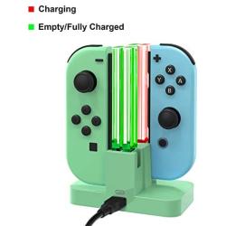 FYOUNG Charging Dock for Nintendo Switch Joy-Con,Charging Station for Nintendo Switch with a USB Type-C Charging Cord- Green