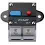 OUHL 50A 80A 100A 150A 200A 250A Circuit Breaker Manual Reset, 0-8 Gauge Trolling Motor Auto Car Stereo Audio Inline Fuse Block Holders Inverter for Automotive Rv Marine Boat (250 Amp)