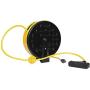 30Ft Retractable Extension Cord Reel with Breaker Switch & 3 Electrical Power Outlets - 16/3 SJTW Durable Yellow Cable - Perfect for Hanging from Your Garage Ceiling