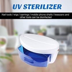 UV Sterilizer Disinfection Cabinet Ozone Disinfect for Nail Art Equipment Tool Manicure Portable Nail Disinfection Box Hairdressing Tool, Smart Phone, Barber Scissors Salon Spa Towel