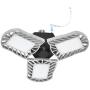 LED Garage Light - Bright Garage Ceiling Light Triple Light 6000K 6000LM E26 Deformable LED Shop Light with 3 Adjustable Aluminum Panels,Honesorn Garage Lamp for Warehouse (No Motion Activated)