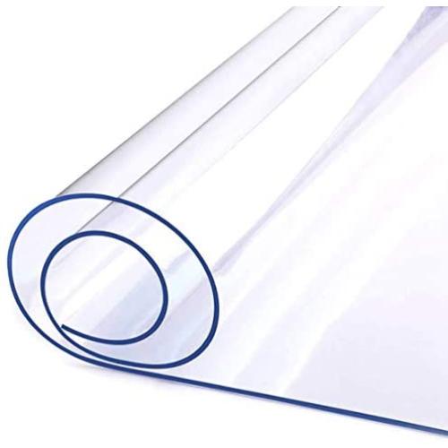 LovePads 1.5mm Thick 20 x 48 Inches Clear Table Cover Protector, Desk Pad Mat, Rectangular Plastic Table Protector, PVC Table Pad for Writing Desk, Coffee Table, Countertop