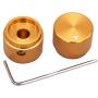 Taiss/ 2pcs Golden color Aluminum Rotary Electronic Control Potentiometer Knob For 6 mm Diameter Shaft, Volume Control Knobs, Audio knob,Guitar Knobs，Switch Knob, 20mm dia. x 15.5mm height
