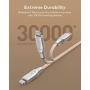 iPhone Charger Xcentz 3ft 2 Pack, MFi Certified Lightning Cable, High-Speed iPhone Charger Cable Durable Braided Charging Cord for iPhone 11/X/XS/XR/XS Max/8/7/7 Plus/6/5s, iPad Mini/Air, Gold