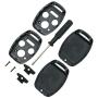 Olivine Auto 4 Buttons Key Fob Casing for Honda Accord Civic Ex Pilot Keyless Entry Remote Key Shell (Only Key Shell Without Blade)(4Button-2PCS)