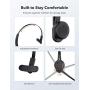 TaoTronics Trucker Bluetooth Headset with Microphone, Wireless Cell Phone Headset Noise Cancelling Mic, On Ear Bluetooth Headphones Bluetooth 5.0 34H for Home Office Online Class PC Call Center Skype