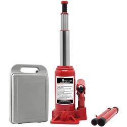 BAOSHISHAN 3 Ton Double Ram Bottle Jack 6-1/2'' to 16-1/2'' Lifting Range with Carrying Case