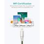 iPhone Charger Xcentz 3ft 2 Pack, MFi Certified Lightning Cable, High-Speed iPhone Charger Cable Durable Braided Charging Cord for iPhone X/XS/XR/XS Max/8/7/7 Plus/6/5s, iPad Mini/Air, Green