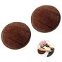 2Pcs Portable Round Computer Wrist Elbow Rest Pad, AUHOKY Upgraded Thickened Cotton Keyboard Elbow Pad, Premium Arm Support Mat for Office Table Desktop Working Gaming-Less Strain (9.8 Inch) (Brown)
