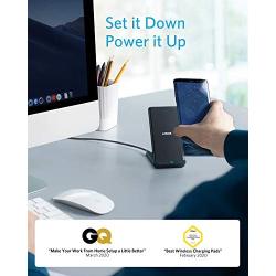 Anker Wireless Charger, PowerWave Stand, Qi-Certified for iPhone SE, 11, 11 Pro, 11 Pro Max, XR, Xs Max, XS, X, 8, 8 Plus, 10W Fast-Charging Galaxy S20 S10 S9 S8, Note 10 Note 9 (No AC Adapter)