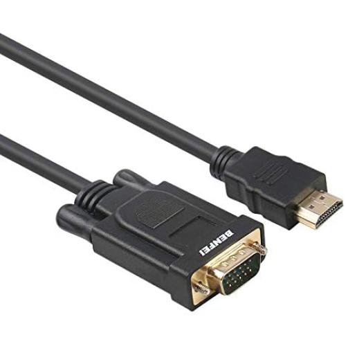 HDMI to VGA, Benfei Gold-Plated HDMI to VGA 6 Feet Cable (Male to Male) Compatible for Computer, Desktop, Laptop, PC, Monitor, Projector, HDTV, Raspberry Pi, Roku, Xbox and More