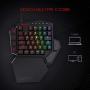 Redragon K585 DITI One-Handed RGB Mechanical Gaming Keyboard, Type-C Professional Gaming Keypad with 7 Onboard Macro Keys, Detachable Wrist Rest, 42 Keys