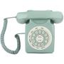 Bindpo Retro Telephone, 80s Classic Rotary Design Retro Landline Phone, Pastoral Style Wired Telephone, for Home Office Hotel - Light Green