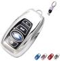BINOWEN for Subaru Key Fob, TPU Key Shell Protector Shell Keyless Remote Control Smart Key Holder with Keychain Fit for 2018 2019 2020 Subaru WRX Outback Ascent Forester Crosstrek Keys (Silver)