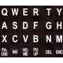 Braille and White on Black Large Print English Letters Overlays, Stickers, Labels for Computer Keyboard for the Blind & Visually Impaired (Windows PC)