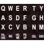 Braille and White on Black Large Print English Letters Overlays, Stickers, Labels for Computer Keyboard for the Blind & Visually Impaired (Windows PC)