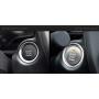 iJDMTOY 2pc Set Silver Aluminum Keyless Engine Push Start Button & Surrounding Decoration Ring Compatible With Mazda 3 6 CX-3 CX-5 CX-9 MX-5 w/Push Start Engine Feature