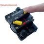 (120）Amp Circuit Protector Hi-Amp Type Circuit Breaker with Manual Reset，12V- 48VDC, Water Resistant (120A)