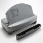 Officemate Heavy-Duty 3-Hole Electric Eco-Punch, 30 Sheet Capacity, Black/Gray/Green (90110)