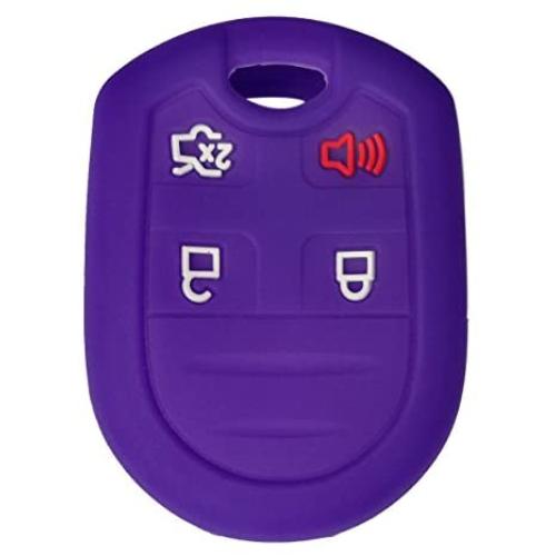 Coolbestda Silicone 4Buttons Key Fob Remote Control Cover Case Holder Keyless Entry for Ford F150 F-150 F250 F350 Mustang Fusion Explorer Taurus Expedition Lincoln MKS MKX MKZ Navigator