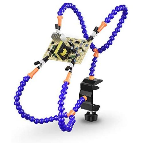 Helping Hands Soldering, Third Hand Soldering Tool PCB Holder Flexible Arms Helping Hands Crafts Jewelry Hobby Workshop Helping Station (Y4)
