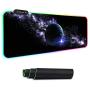 Large RGB Gaming Mouse Pad - Reawul 14 Modes Oversized Glowing Led Extended Mousepad, Anti-Slip Rubber Base and Waterproof Surface, Extra Large Soft Led Computer Keyboard Mouse Mat - 31.5 x 11.8in