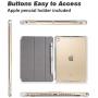 Valkit iPad 8th Generation Case, iPad 7th Generation Case, iPad 10.2 2020/2019 Case, Translucent Frosted Back Protective Smart Cover for 10.2'' iPad 8/7, Light Grey