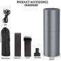 Computer Vacuum Cleaner Air Duster 2-in-1, Cordless Mini Keyboard Vacuum,Handheld Car Vacuum Dust Kit Portable Rechargeable Laptop Cleaner,for Cleaning Dust,Hair,Crumbs,Laptop,Car,Pet House